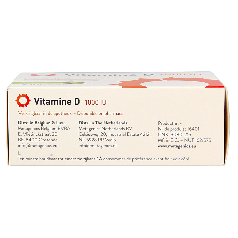 Metagenics Vitamine D 1000IU 168 Tabletten - DrogistWereld