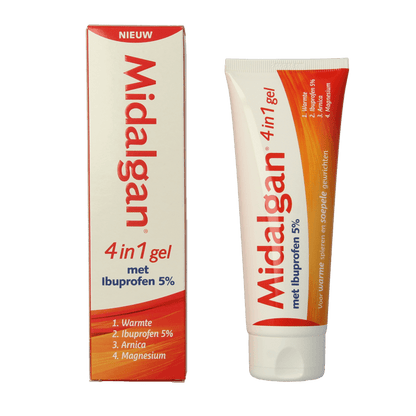 Midalgan 4 in 1 gel + 5% ibuprofen 100 Gram - DrogistWereld