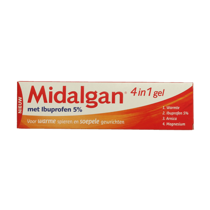 Midalgan 4 in 1 gel + 5% ibuprofen 100 Gram - DrogistWereld