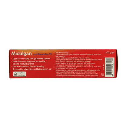 Midalgan 4 in 1 gel + 5% ibuprofen 100 Gram - DrogistWereld