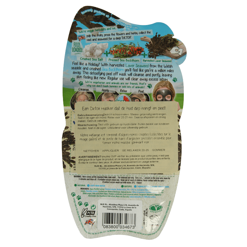 Montagne 7th Heaven gezichtsmasker black seaweed 10 Milliliter - DrogistWereld