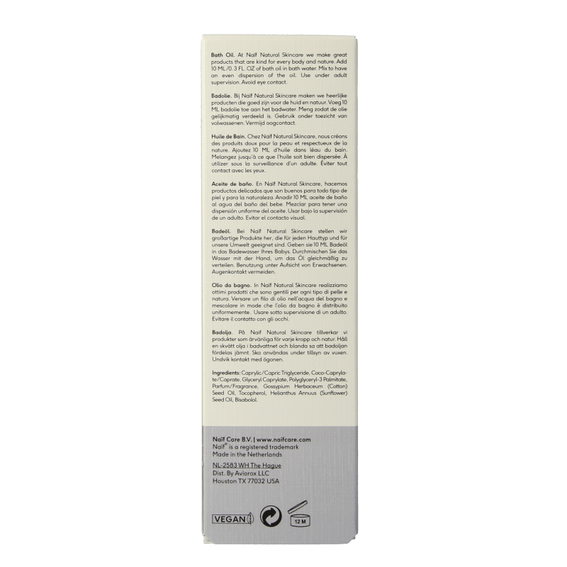 Naif Baby & kids milky bath oil 100 Milliliter - DrogistWereld