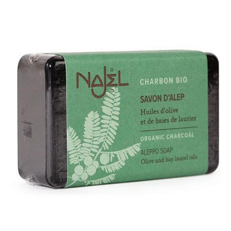 Najel Aleppo Aleppo olijfzeep met charcoal 100 Gram - DrogistWereld