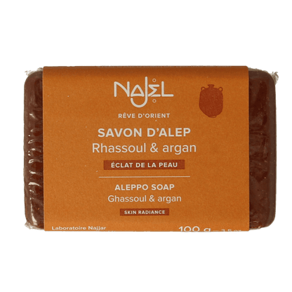 Najel Aleppo Aleppo zeep argan olie lava aarde 100 Gram - DrogistWereld
