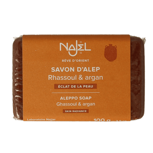 Najel Aleppo Aleppo zeep argan olie lava aarde 100 Gram - DrogistWereld