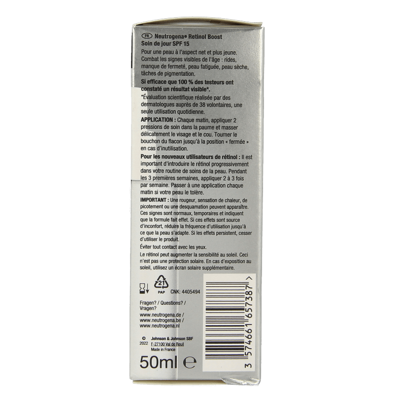 Neutrogena Retinol boost day creme SPF15 50 Milliliter - DrogistWereld