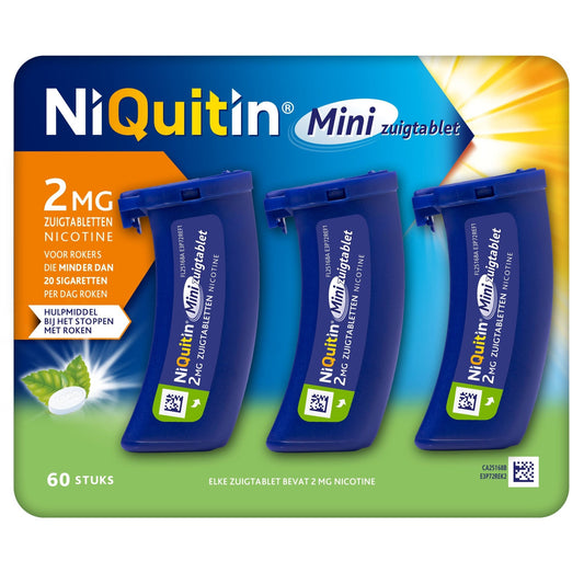 Niquitin Zuigtablet mini mint 2mg 60 Zuigtabletten - DrogistWereld