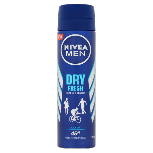 Nivea Men deodorant dry fresh spray 150 Milliliter - DrogistWereld