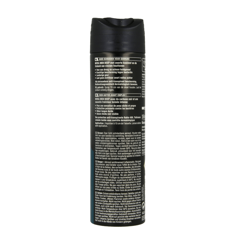 Nivea Men deodorant spray deep beat 150 Milliliter - DrogistWereld