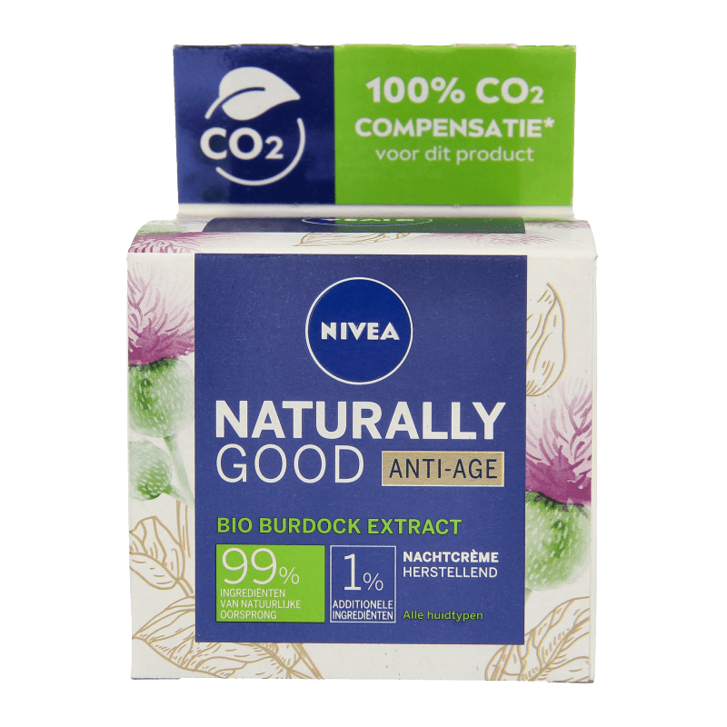 Nivea Naturally good nachtcreme anti - age 50 Milliliter - DrogistWereld