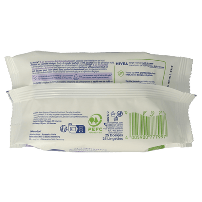 Nivea Sensitive reinigingsdoekjes 25 Stuks - DrogistWereld