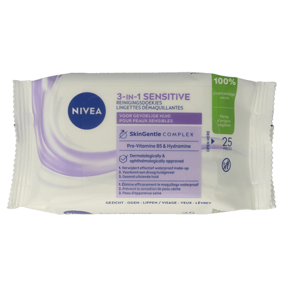 Nivea Sensitive reinigingsdoekjes 25 Stuks - DrogistWereld
