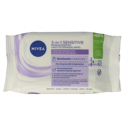 Nivea Sensitive reinigingsdoekjes 25 Stuks - DrogistWereld