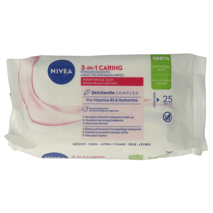 Nivea Verzachtende doekjes droge/gevoelige huid 25 Stuks - DrogistWereld