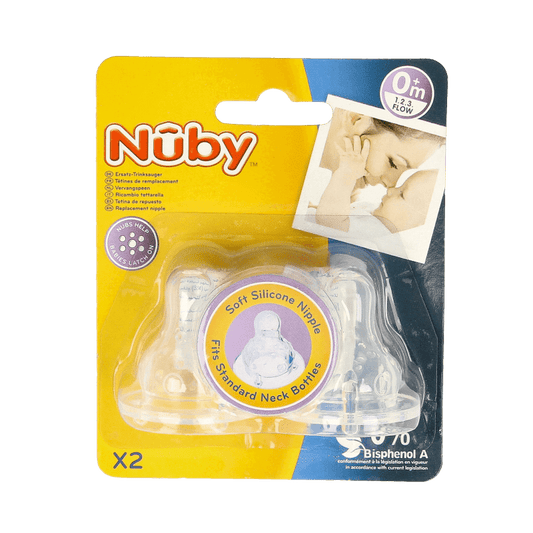 Nuby Siliconen speen 3 - standen 2 Stuks - DrogistWereld