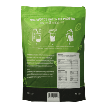 Nutriforce Green fit protein vanille 700 Gram - DrogistWereld