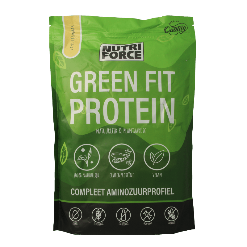 Nutriforce Green fit protein vanille 700 Gram - DrogistWereld