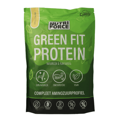 Nutriforce Green fit protein vanille 700 Gram - DrogistWereld