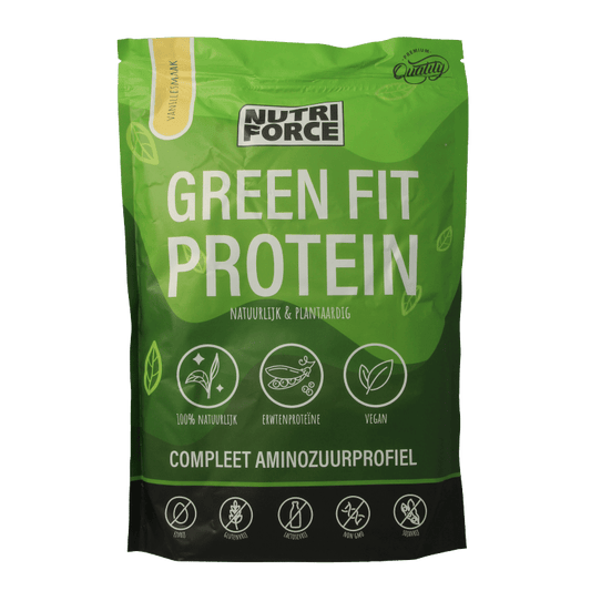 Nutriforce Green fit protein vanille 700 Gram - DrogistWereld