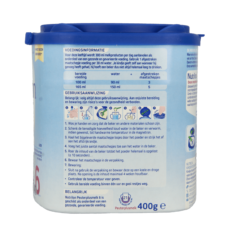 Nutrilon 6 Peutermelkplus melk poeder 400 Gram - DrogistWereld