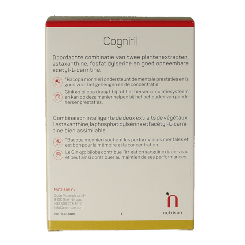 Nutrisan Cogniril 60 Capsules - DrogistWereld