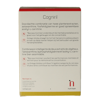Nutrisan Cogniril 60 Capsules - DrogistWereld