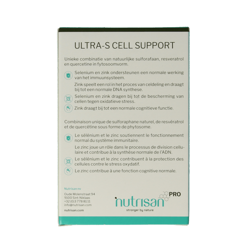 Nutrisanpro Ultra - s cell support 30 Capsules - DrogistWereld