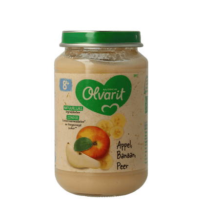Olvarit Appel banaan peer 8M57 200 Gram - DrogistWereld