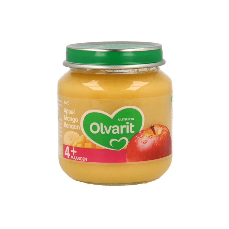 Olvarit Appel mango banaan 4M03 125 Gram - DrogistWereld