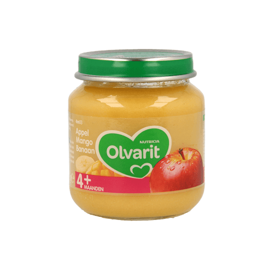 Olvarit Appel mango banaan 4M03 125 Gram - DrogistWereld