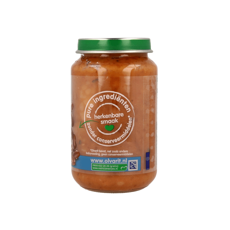 Olvarit Bruine bonen appel rundvlees aardappel 8M00 200 Gram - DrogistWereld