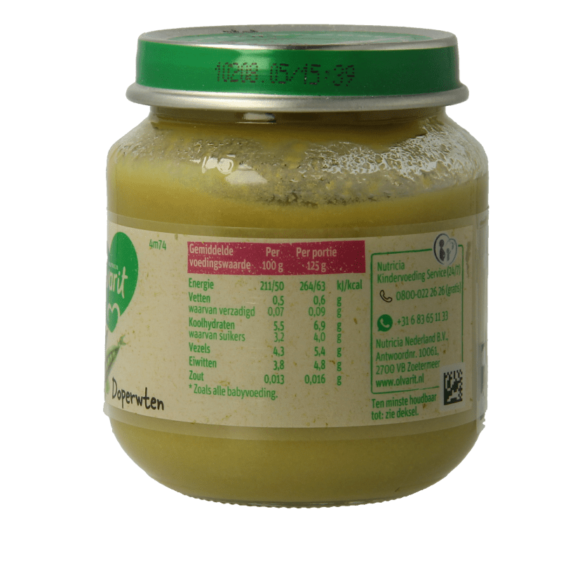 Olvarit Doperwten 4M74 125 Gram - DrogistWereld