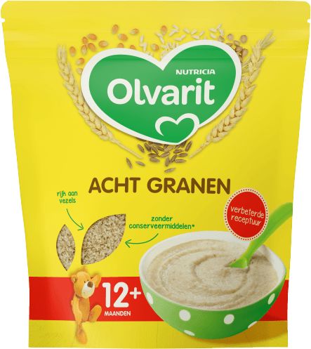 Olvarit Ontbijtpap 8 granen 12+ maanden 200 Gram - DrogistWereld