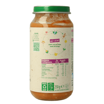 Olvarit Pasta tomaat ham 18M03 250 Gram - DrogistWereld