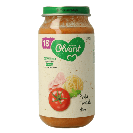 Olvarit Pasta tomaat ham 18M03 250 Gram - DrogistWereld