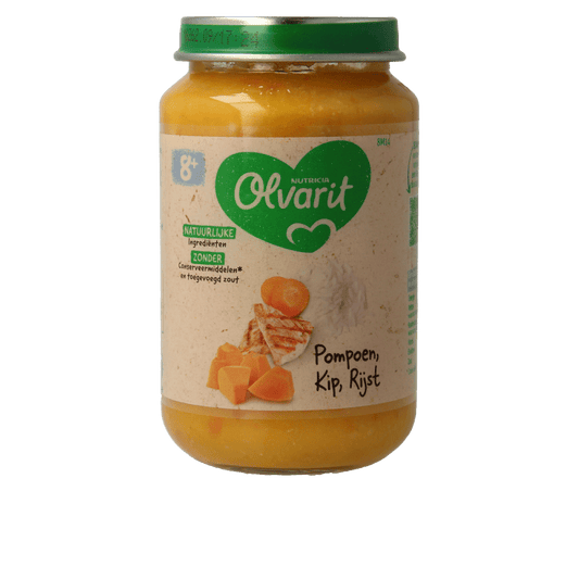 Olvarit Pompoen kip rijst 8M14 200 Gram - DrogistWereld