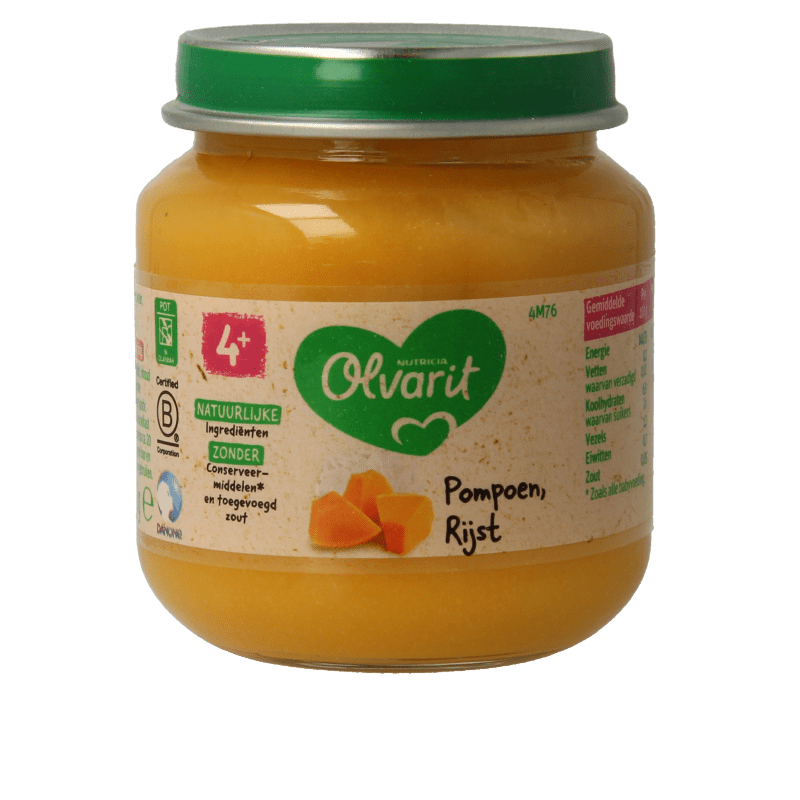 Olvarit Pompoen rijst 4M76 125 Gram - DrogistWereld