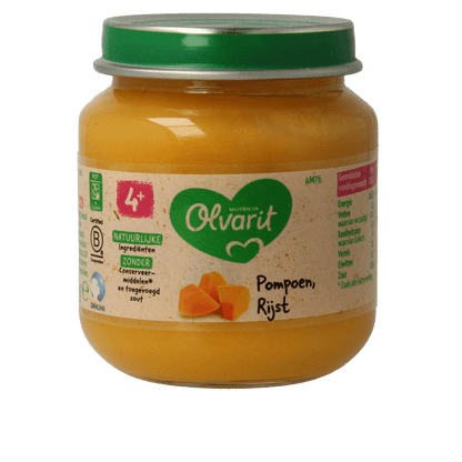 Olvarit Pompoen rijst 4M76 125 Gram - DrogistWereld
