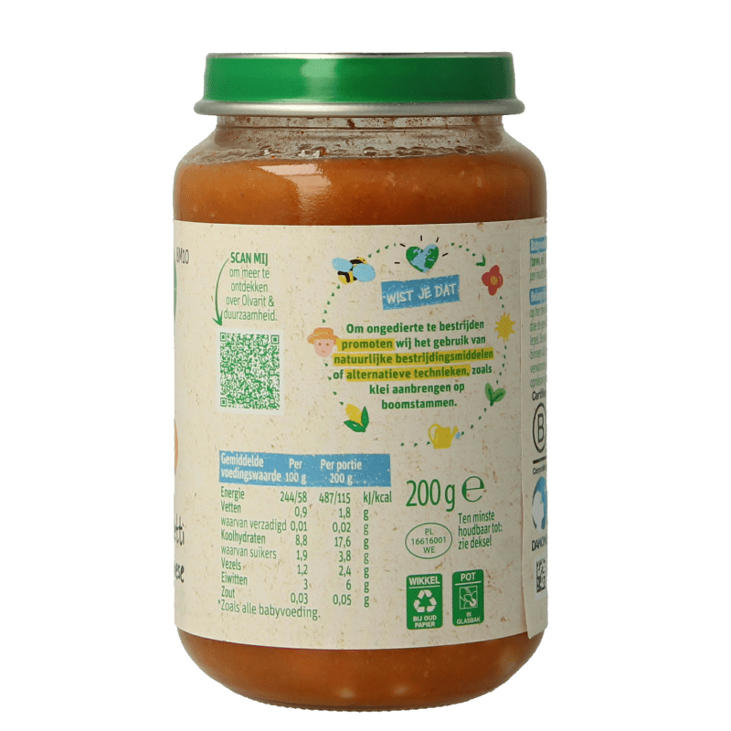 Olvarit Spaghetti bolognese 8M10 200 Gram - DrogistWereld