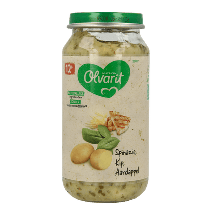 Olvarit Spinazie kip aardappel 12M07 250 Gram - DrogistWereld