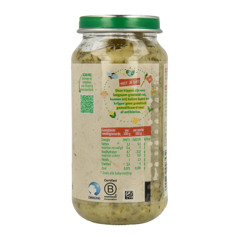 Olvarit Spinazie kip aardappel 12M07 250 Gram - DrogistWereld