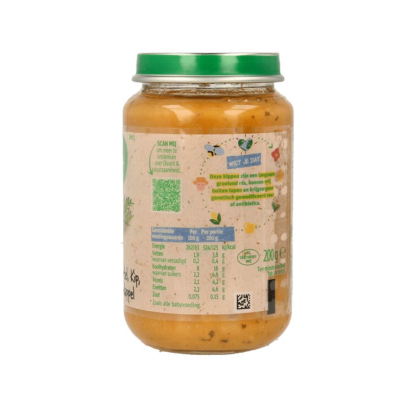 Olvarit Wortel kip aardappel 8M01 200 Gram - DrogistWereld