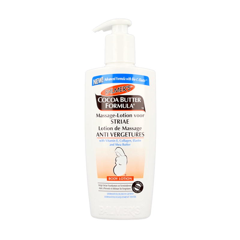 Palmers Cocoa butter massage lotion striae 250 Milliliter - DrogistWereld