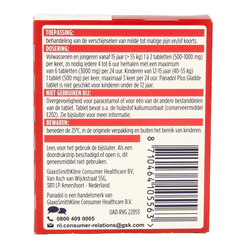 Panadol Plus glad 24 Tabletten - DrogistWereld