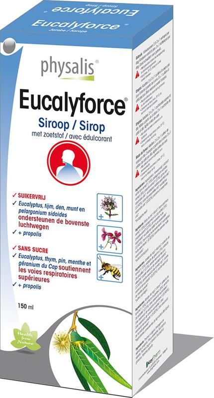 Physalis Eucalyforce siroop suikervrij 150 Milliliter - DrogistWereld