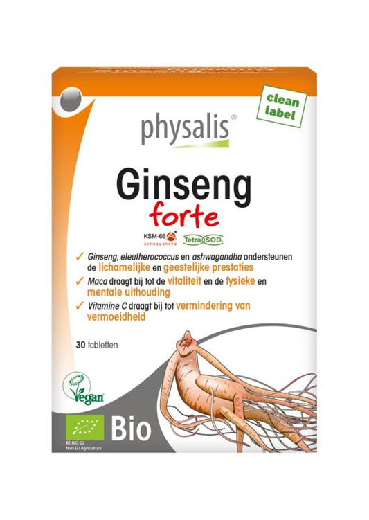 Physalis Ginseng forte bio 30 Tabletten - DrogistWereld