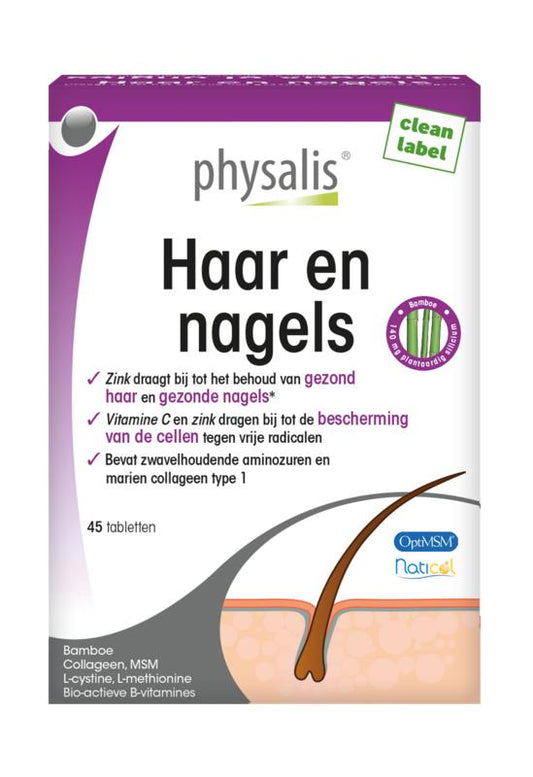 Physalis Haar en nagels 45 Tabletten - DrogistWereld