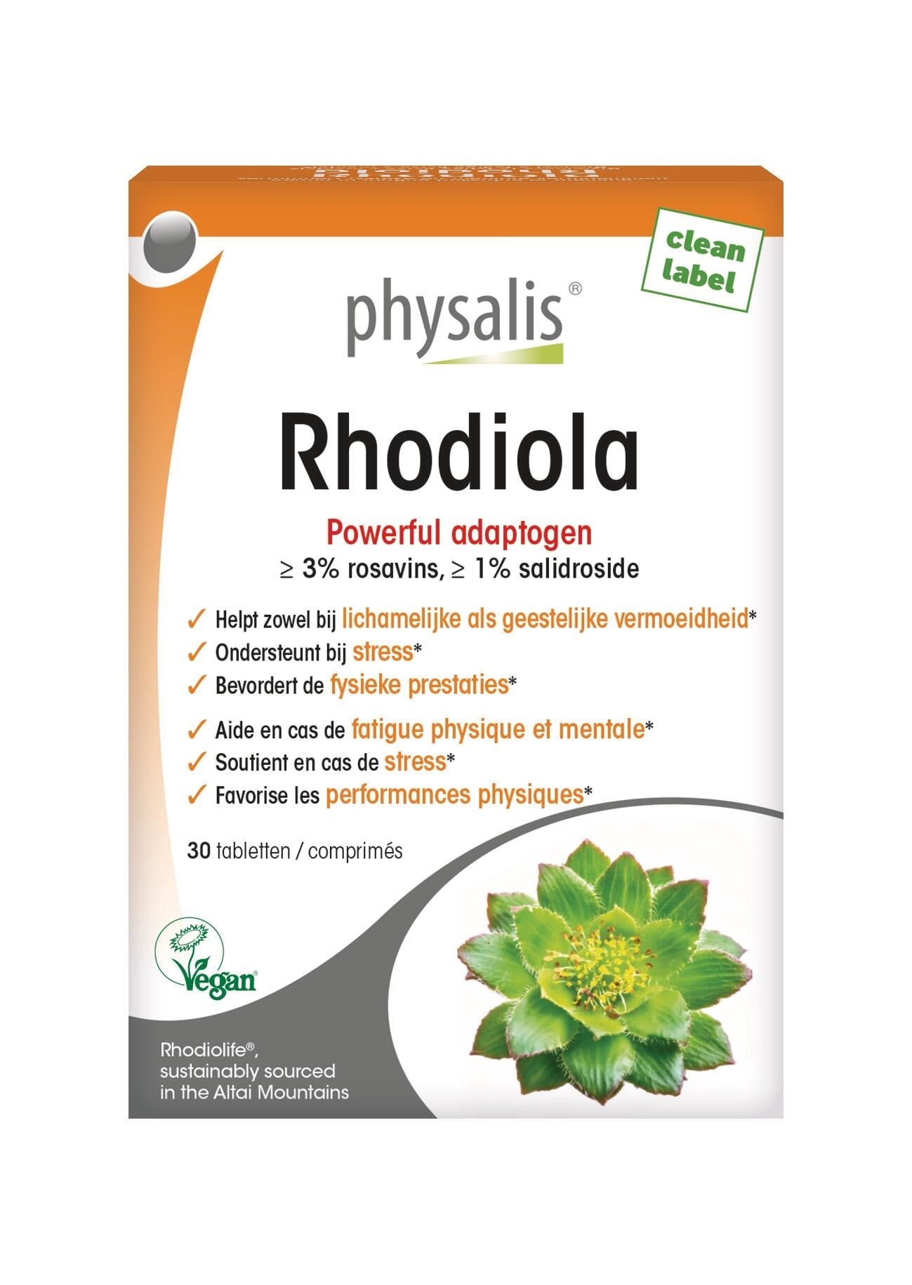 Physalis Rhodiola bio 30 Tabletten - DrogistWereld