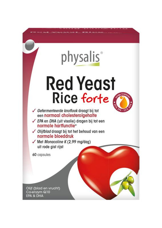 Physalis Rode gist rijst 60 Capsules - DrogistWereld