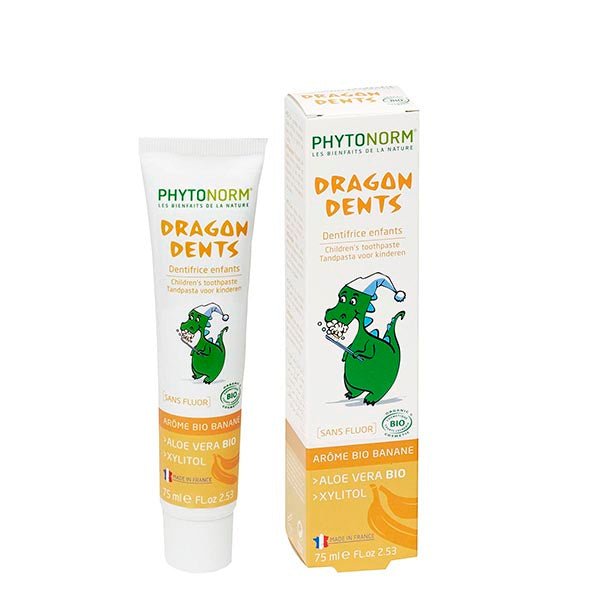 Phytonorm Dragondent kind tandpasta banaan 75 Milliliter - DrogistWereld